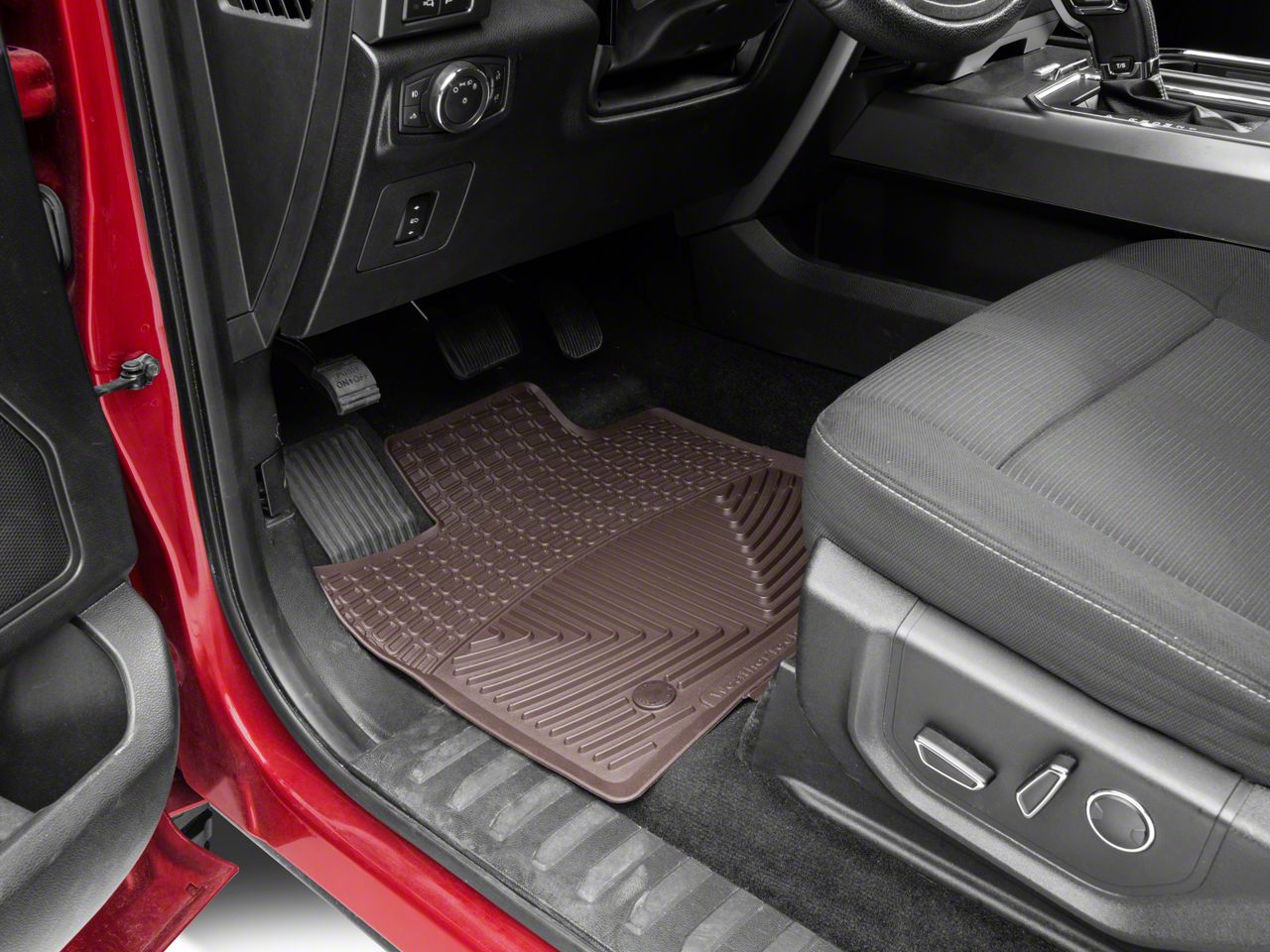 Weathertech F150 AllWeather Front and Rear Rubber Floor Mats; Cocoa
