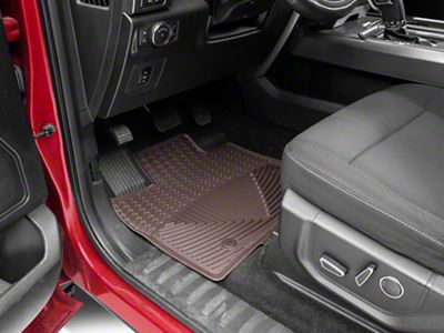 Weathertech All-Weather Front and Rear Rubber Floor Mats; Cocoa (15-25 F-150 SuperCrew)