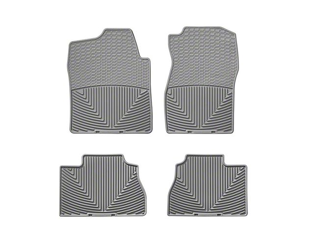 Weathertech All-Weather Front and Rear Rubber Floor Mats; Gray (07-13 Silverado 1500 Extended Cab, Crew Cab)
