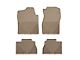 Weathertech All-Weather Front and Rear Rubber Floor Mats; Tan (07-13 Sierra 1500 Extended Cab, Crew Cab)