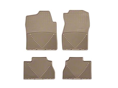 Weathertech All-Weather Front and Rear Rubber Floor Mats; Tan (07-13 Silverado 1500 Extended Cab, Crew Cab)