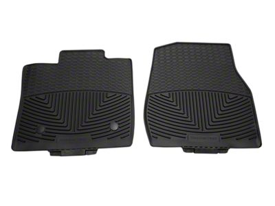 Weathertech All-Weather Front Rubber Floor Mats; Black (15-25 F-150 Regular Cab)