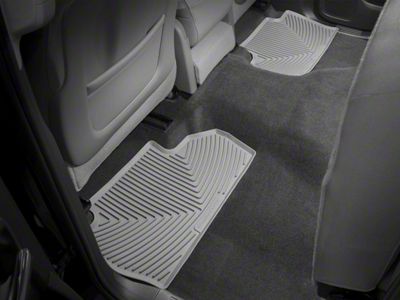 Weathertech All-Weather Rear Rubber Floor Mats; Gray (14-18 Sierra 1500 Double Cab, Crew Cab)