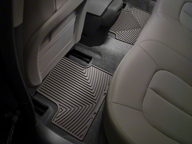 Weathertech All-Weather Front and Rear Rubber Floor Mats; Cocoa (14-18 Silverado 1500 Double Cab)