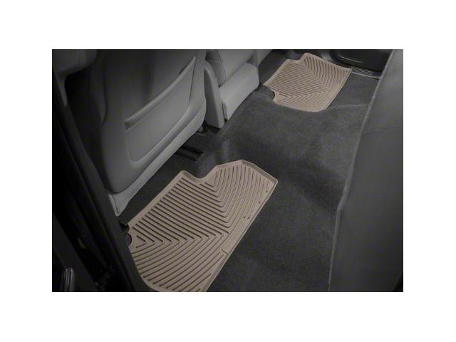 Weathertech All-Weather Front and Rear Rubber Floor Mats; Tan (14-18 Silverado 1500 Double Cab)