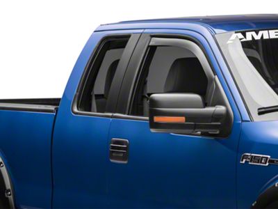 Weathertech Side Window Deflectors; Front; Dark Smoke (09-14 F-150)