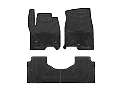 Weathertech All-Weather Front and Rear Rubber Floor Mats; Black (21-25 Yukon)