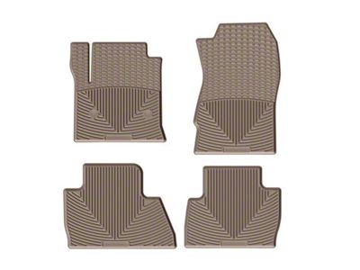 Weathertech All-Weather Front and Rear Rubber Floor Mats; Tan (15-20 Yukon)