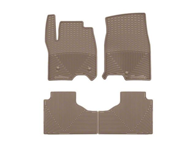 Weathertech All-Weather Front and Rear Rubber Floor Mats; Tan (21-24 Yukon)