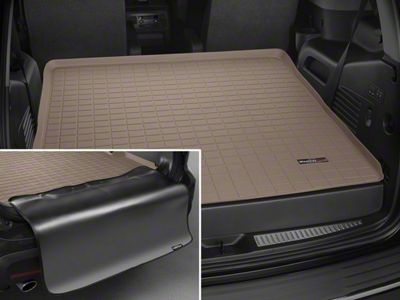 Weathertech DigitalFit Cargo Liner with Bumper Protector; Behind Second Row; Tan (15-20 Yukon w/o Third Row Seats)