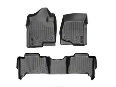 Weathertech DigitalFit Front and Rear Floor Liners; Black (07-14 Yukon Hybrid)