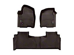 Weathertech DigitalFit Front and Rear Floor Liners; Cocoa (21-25 Yukon)