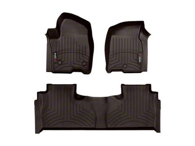 Weathertech DigitalFit Front and Rear Floor Liners; Cocoa (21-25 Yukon)