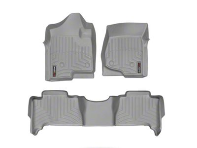 Weathertech DigitalFit Front and Rear Floor Liners; Gray (07-14 Yukon Hybrid)