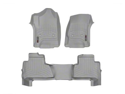 Weathertech DigitalFit Front and Rear Floor Liners; Gray (15-20 Yukon w/ 2nd Row Bucket Seats)