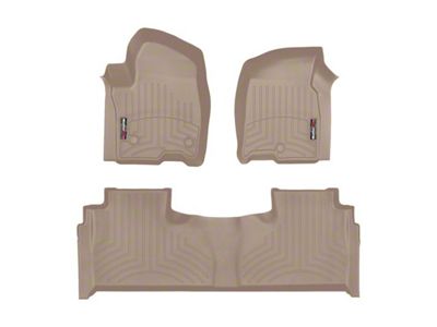 Weathertech DigitalFit Front and Rear Floor Liners; Tan (21-25 Yukon)