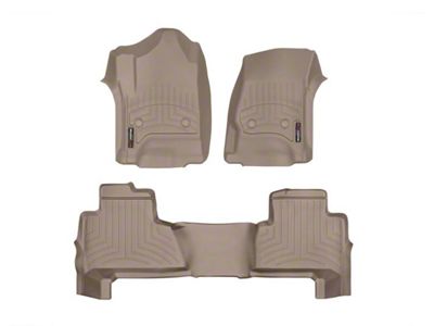 Weathertech DigitalFit Front and Rear Floor Liners; Tan (15-20 Yukon w/ 2nd Row Bucket Seats)