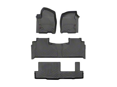 Weathertech DigitalFit Front, Rear and Third Row Floor Liners; Black (21-25 Yukon w/ 2nd Row Bench Seats)
