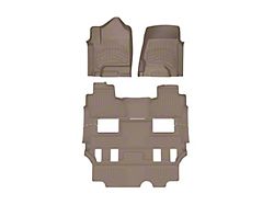 Weathertech Front and Rear Floor Liner HP; Tan (15-20 Yukon w/ 2nd Row Bucket Seats)