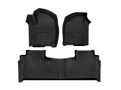 Weathertech Front and Rear Floor Liner HP; Black (21-24 Yukon)