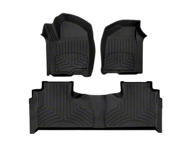 Weathertech Front and Rear Floor Liner HP; Black (21-25 Yukon)
