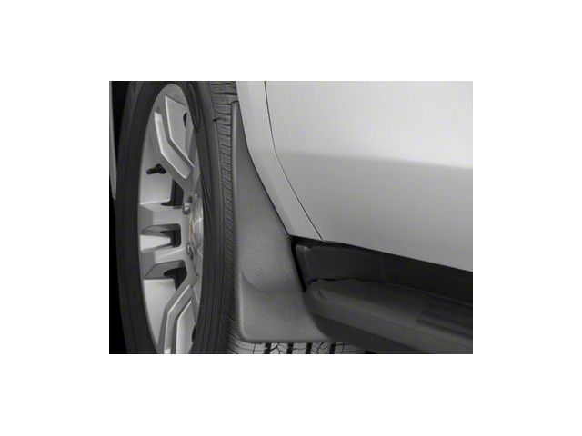 Weathertech No-Drill Mud Flaps; Front; Black (15-20 Yukon w/ No or Stationary Running Boards)