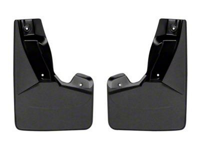 Weathertech No-Drill Mud Flaps; Front; Black (15-20 Yukon w/ Power Retractable Running Boards)