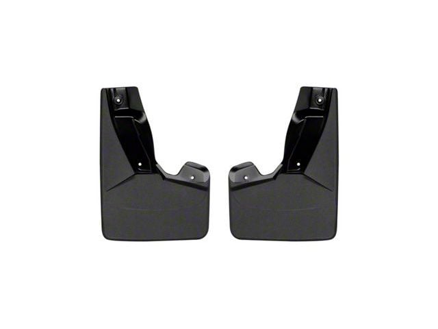 Weathertech No-Drill Mud Flaps; Front; Black (15-20 Yukon w/ Power Retractable Running Boards)