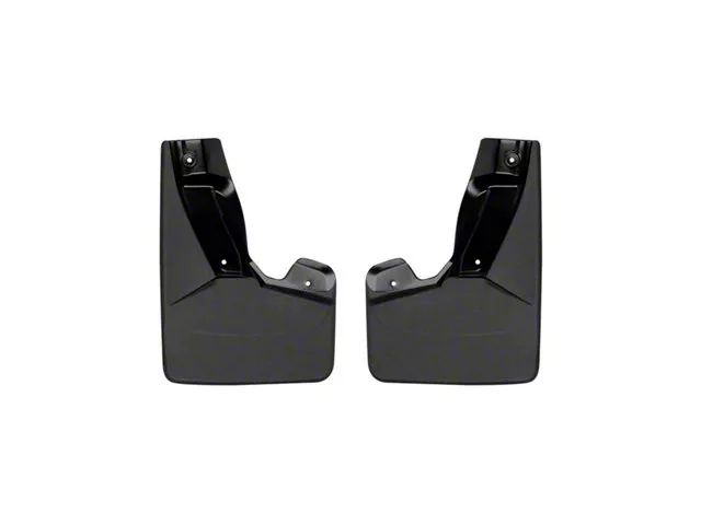 Weathertech No-Drill Mud Flaps; Front; Black (15-20 Yukon w/ Power Retractable Running Boards)