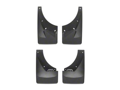 Weathertech No-Drill Mud Flaps; Front and Rear; Black (07-14 Yukon w/o OE Fender Flares & Power Retractable Running Boards, Excluding Denali & Hybrid)