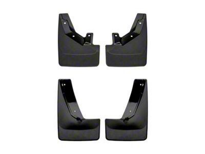 Weathertech No-Drill Mud Flaps; Front and Rear; Black (21-25 Yukon w/ Power Retractable Running Boards)