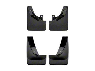 Weathertech No-Drill Mud Flaps; Front and Rear; Black (21-24 Yukon w/ Power Retractable Running Boards)