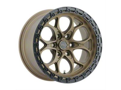 Weld Off-Road Ledge Six Satin Bronze with Satin Black Ring 6-Lug Wheel; 20x12; -44mm Offset (04-08 F-150)