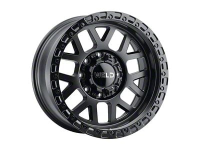 Weld Off-Road Cinch Satin Black with Gloss Black Ring 8-Lug Wheel; 20x9; 0mm Offset (08-10 F-250 Super Duty)