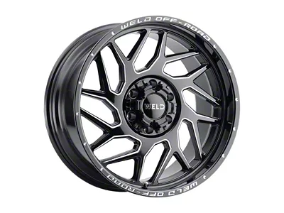 Weld Off-Road Fulcrum Gloss Black Milled 8-Lug Wheel; 20x9; 0mm Offset (08-10 F-250 Super Duty)