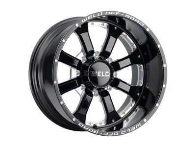 Weld Off-Road Granada Eight Gloss Black Milled 8-Lug Wheel; 20x9; 0mm Offset (08-10 F-250 Super Duty)