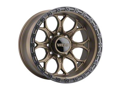 Weld Off-Road Ledge Eight Satin Bronze with Satin Black Ring 8-Lug Wheel; 20x10; -18mm Offset (08-10 F-250 Super Duty)