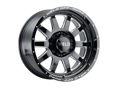 Weld Off-Road Stealth Gloss Black Milled 8-Lug Wheel; 18x9; 0mm Offset (08-10 F-250 Super Duty)
