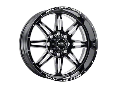 Weld Off-Road Cheyenne Gloss Black Milled 8-Lug Wheel; 20x9; 0mm Offset (08-10 F-350 Super Duty SRW)