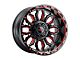 Weld Off-Road Flare Gloss Black Milled Red 6-Lug Wheel; 20x10; -18mm Offset (09-14 F-150)