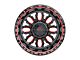 Weld Off-Road Flare Gloss Black Milled Red 6-Lug Wheel; 20x10; -18mm Offset (15-20 F-150)