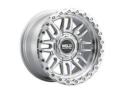 Weld Off-Road Swift Gloss Silver Machined with Machined Ring 8-Lug Wheel; 17x9; -12mm Offset (17-22 F-250 Super Duty)