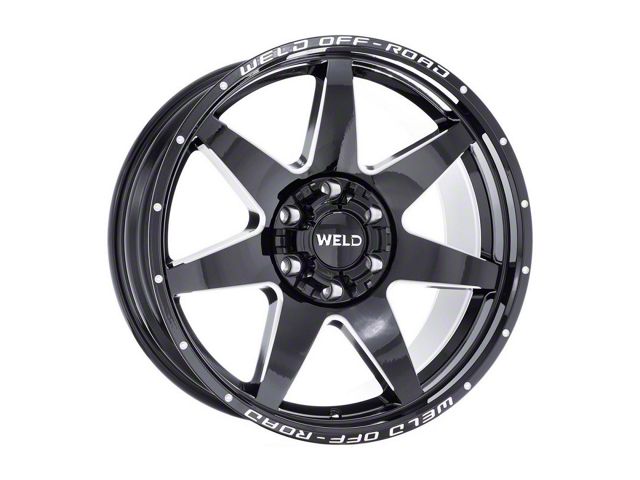 Weld Off-Road Retaliate Gloss Black Milled 6-Lug Wheel; 20x10; 13mm Offset (99-06 Silverado 1500)