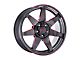 Weld Off-Road Retaliate Gloss Black Milled with Red Accent 6-Lug Wheel; 20x9; 10mm Offset (14-18 Silverado 1500)