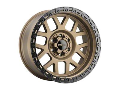 Weld Off-Road Cinch Satin Bronze with Satin Black Ring 6-Lug Wheel; 17x10; -25mm Offset (24-25 Ranger)