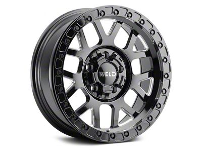 Weld Off-Road Cinch Gloss Black Milled 8-Lug Wheel; 20x10; -18mm Offset (94-02 RAM 2500)