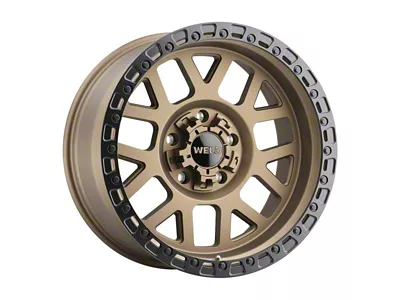 Weld Off-Road Cinch Satin Bronze with Satin Black Ring 8-Lug Wheel; 20x10; -18mm Offset (99-07 F-250 Super Duty)