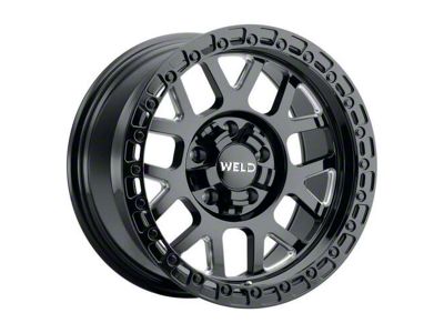 Weld Off-Road Cinch Gloss Black Milled 6-Lug Wheel; 17x9; -12mm Offset (23-24 Colorado)