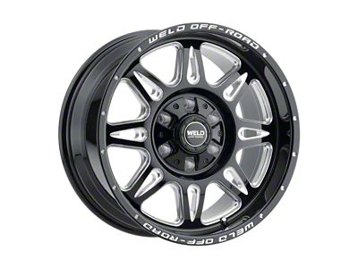Weld Off-Road Cheyenne Gloss Black Milled 6-Lug Wheel; 20x9; 20mm Offset (21-25 F-150)