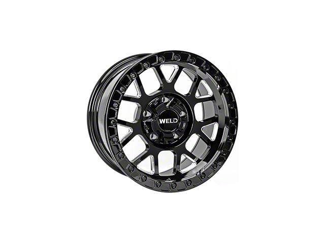 Weld Off-Road Cinch Beadlock Gloss Black Milled 6-Lug Wheel; 17x9; -12mm Offset (15-20 F-150)